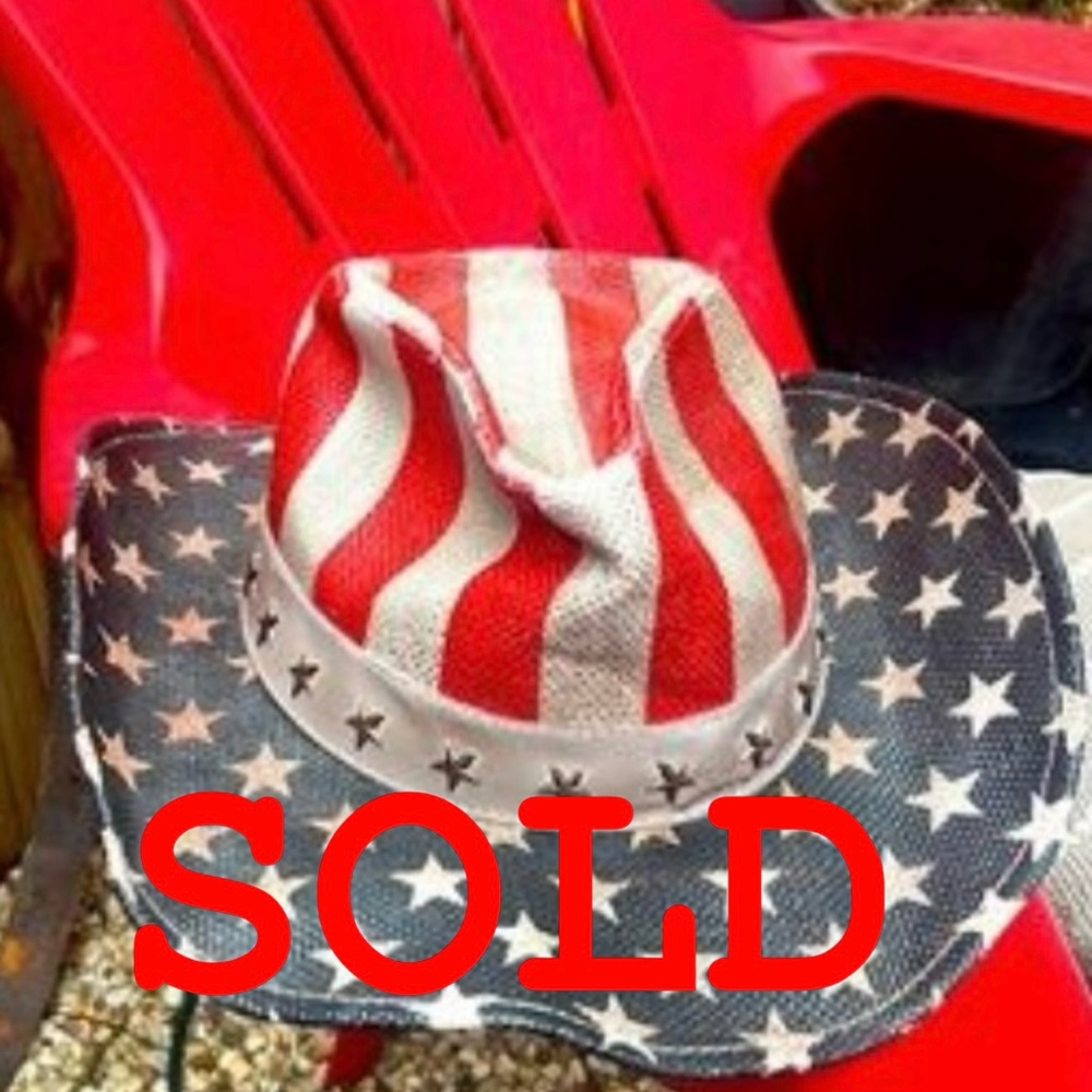 Peter Grimm Red White and Blue Cowboy hat